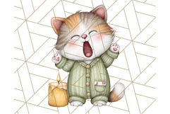 Christmas Pets in Pajamas Clipart PNG, Christmas Png Clipart Product Image 5