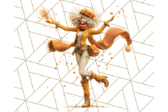 Autumn Circus Performers Clipart Vintage Characters PNG Product Image 5