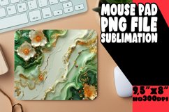 Stunning 3D Marble and Flower Mouse Pad Design Product Image 1