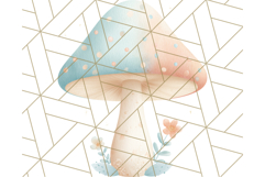 Dreamy Patterned Mushroom Clipart PNG, Forest Elements Png Product Image 5