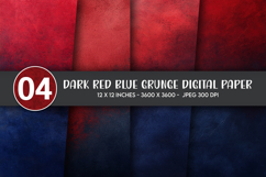 Dark Red Blue Grunge Digital Paper Product Image 1