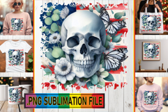 Sweet TOTE BAG Art Ideas, Skull USA Product Image 1