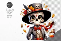 Halloween clipart, Skeleton clipart, Day Of The Death Product Image 1
