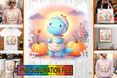 Whimsical TSHIRT Design PNG, Cute Dino Product Image 1