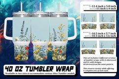 Enchanted Watercolor Meadow Tumbler Wrap Product Image 1