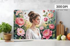 Afro Girl/Woman Melanin braided hair Cutting Board PNG Desig Product Image 1