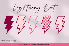Lightning Bolt Vector | SVG &amp; PNG Files | Instant Download Product Image 1