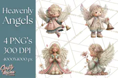 Heavenly Angel Clipart and Clip Art for Christian Christmas Product Image 1
