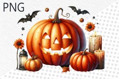Halloween Pumpkins Sublimation - Clipart PNG Design Product Image 1