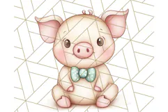 Pastel Farm Nursery PNG Clipart, Baby Animals And Elements Product Image 5