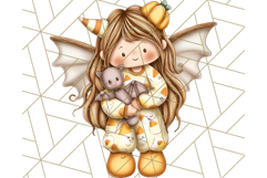 Halloween Fairy Clipart PNG, Spooky Cute Character Art Product Image 5