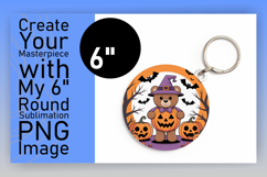 Elegant Circle Design Keychain Template , Cute Bear Product Image 1
