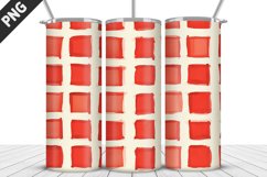 Red Plaid Tumbler Design | Valentine&#039;s Day Tumbler Wrap Product Image 4