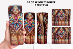 Flower Skinny Tumbler 20oz Wrap Design, Winter Tumbler Wrap Product Image 1