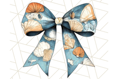 Watercolor Summer Bow Clipart PNG, Coquette Bright Bow Png Product Image 5