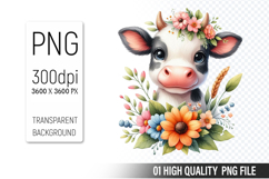 Cute Sheep , Animal Sublimation Clipart PNG Product Image 1