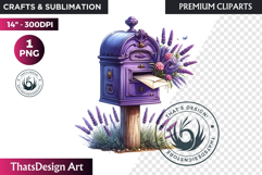 Lavender Clipart PNG, French Country Botanical sublimation Product Image 1