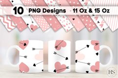 10 Valentine's Day Mug Sublimation Bundle, Mug Wrap Bundle Product Image 1