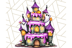 Whimsical Halloween Cake Clipart PNG, Spooky Desserts Product Image 5