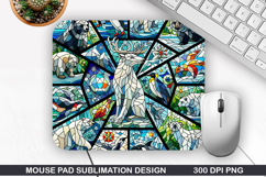Bear Mouse Pad Sublimation, Christmas Mouse Pad PNG Product Image 1