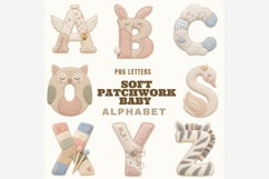 Soft Patchwork Baby Alphabet PNG Bundle Product Image 6