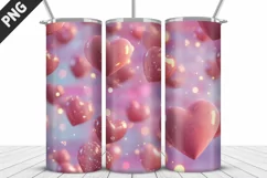 Valentines Love Skinny Tumbler PNG Wrap| Valentines Tumbler Product Image 2