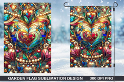 Flowers Garden Flag Sublimation| Flower Garden Flag PNG Product Image 1