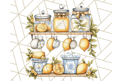Mediterranean Cottagecore Kitchen PNG Clipart with Lemons Product Image 5