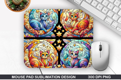 Halloween Cat Mouse Pad Sublimation, Halloween Mouse Pad PNG Product Image 1