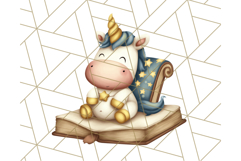 Magical Bookish Unicorn PNG Clipart Reading Books &amp; Stories Product Image 5