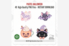 Pastel Halloween Clipart Bundle | Cute Kawaii Halloween PNG Product Image 12