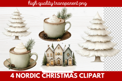 4 Nordic Christmas Clipart | Scandinavian Holiday PNG Product Image 1