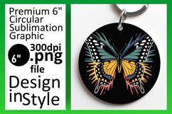 Bright Circle Design for Coasters , Butterfly Product Image 1