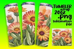 Customizable Sublimation Tumbler 20oz , Flowers Product Image 1
