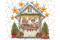 Cozy Christmas Market Stall Clipart PNG, Holiday Art Png Product Image 5