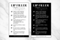 Lip Filler Aftercare Card Template - Mini B&W Product Image 3