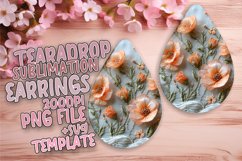Chic Embroidered Teardrop Earrings - Sublimation Wonders Product Image 1