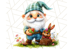 Easter Gnome PNG, Spring Bunny Clipart, Cute Digital Art Product Image 5