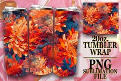 Spring Bloom: 3D Flower Tumbler WrColorful Floral Delight Tu Product Image 1