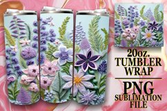 Blossom Bliss Sublimation Tumbler Wrap Product Image 1