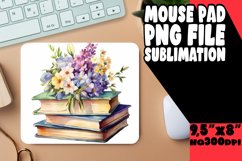 Enchanted Library: Floral Watercolor Mouse Pad Product Image 1
