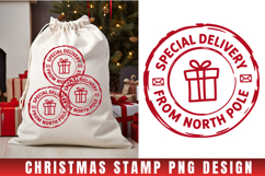 Christmas Stamp Clipart, Christmas Retro sublimation PNG Product Image 1