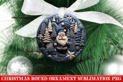 Christmas Round Ornament PNG | Santa | Sublimation | PNG Product Image 1
