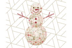 Patterned Snowman Silhouette PNG Clipart Product Image 5