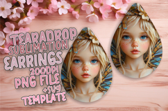 Sleek Teardrop Earrings Design Template , Fairy Product Image 1