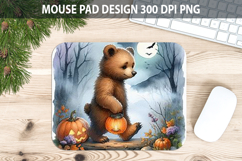 Watercolor Bear Mouse pad Sublimation - Animal PNG Product Image 1
