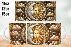 Moon faces Mug Wrap Sublimation 11oz, 12oz, 15oz Product Image 1