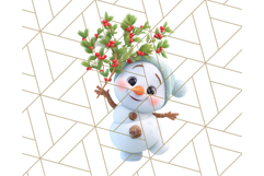 Adorable Snowman Character PNG Clipart Product Image 5