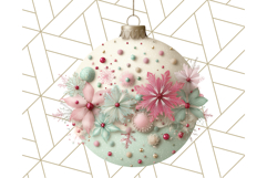 Pastel Christmas Clipart, Mint and Blush Holiday PNG Product Image 5