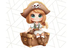 Cartoon Pirate Kids and Animals PNG Clipart for Fun Designs Product Image 5